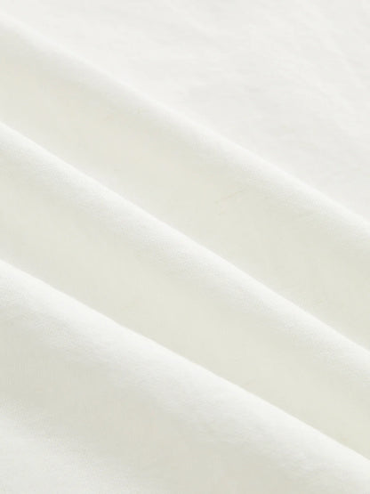 Cotton Linen Scallop Trim Vest & Skirt Set