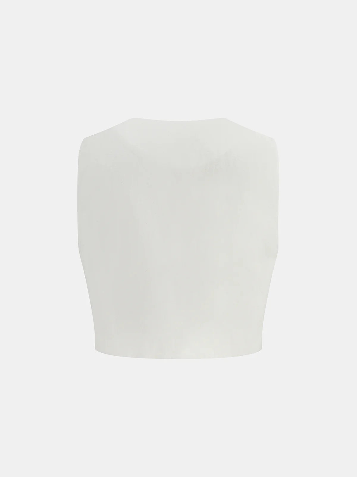 Cotton Linen Scallop Trim Vest & Skirt Set