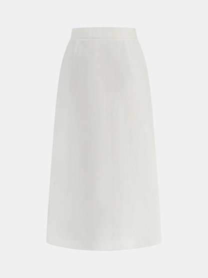 Cotton Linen Scallop Trim Vest & Skirt Set